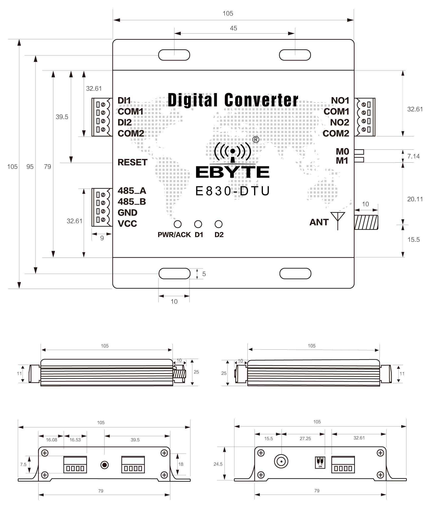 E830-DTU(2R2-433L)_Size