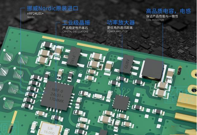 太阳集团tcy87222.4G大功率无线收发模块