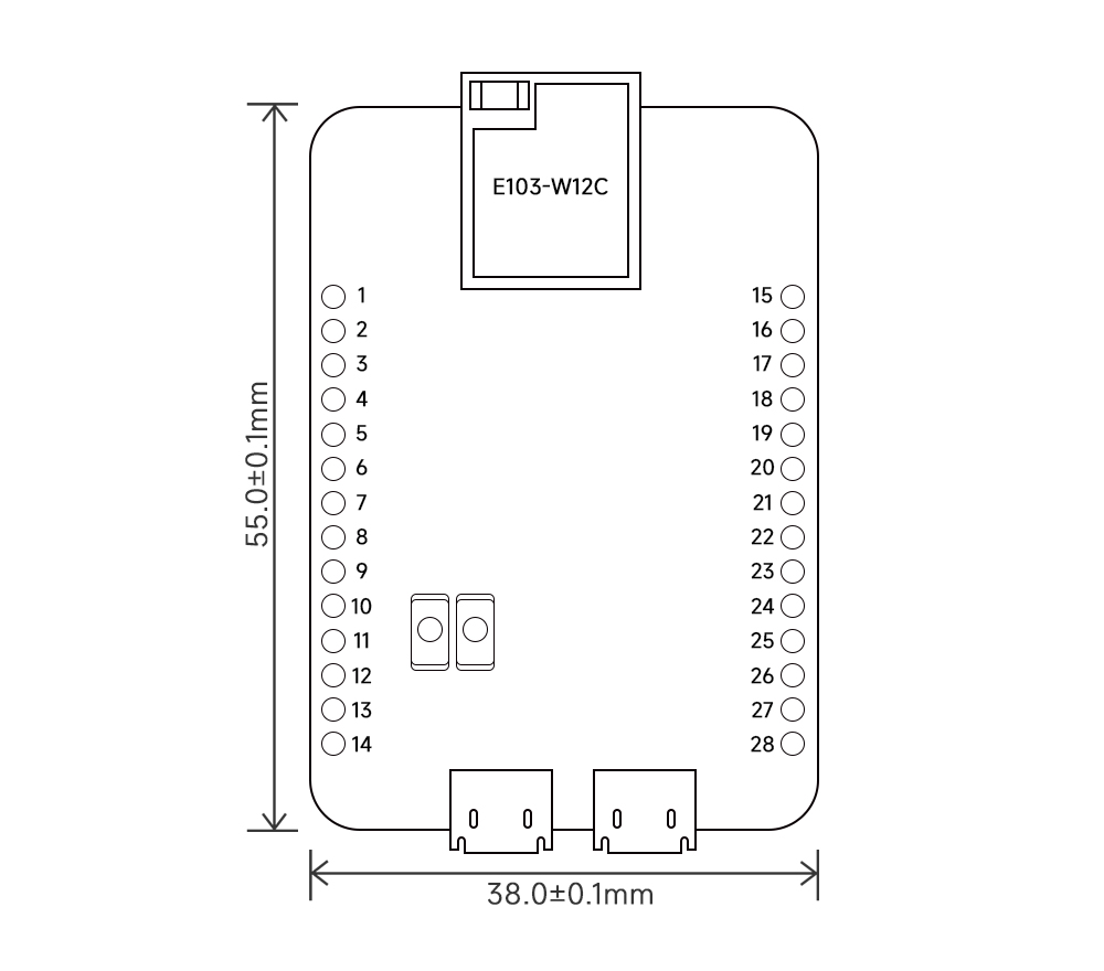 E103-W12C-TB引脚图