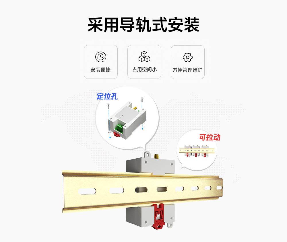 多模卫星定位终端_导轨安装