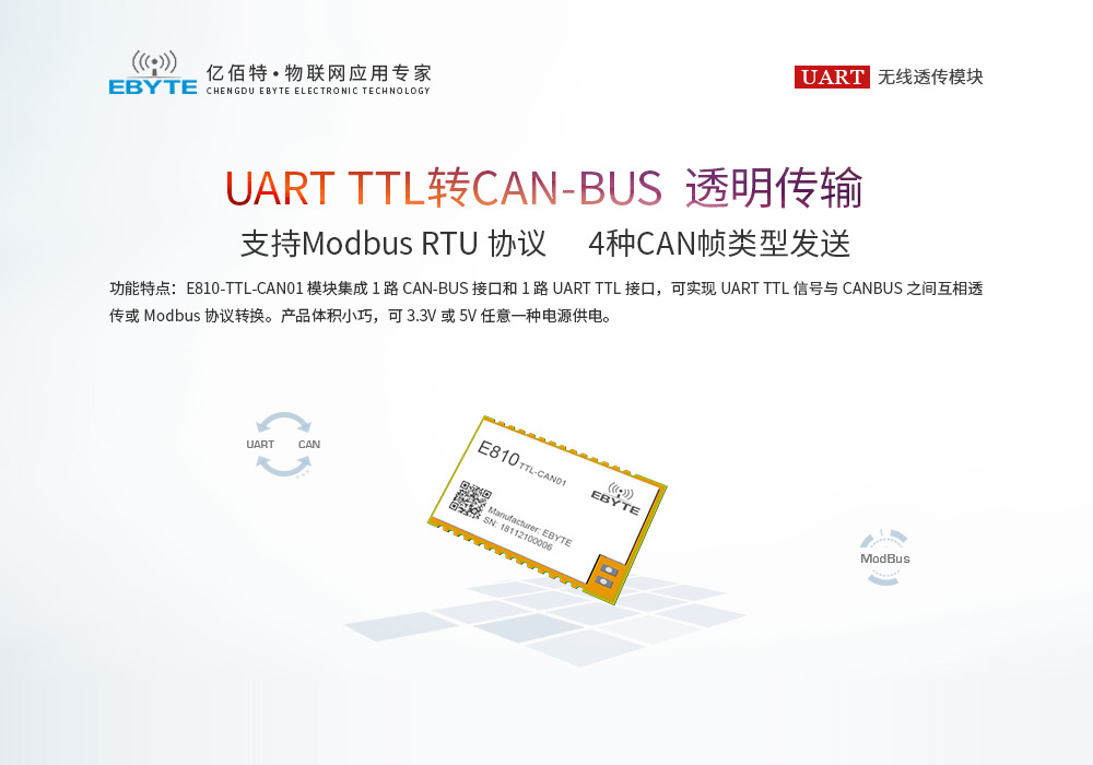 E810-TTL-CAN01接口转换设备