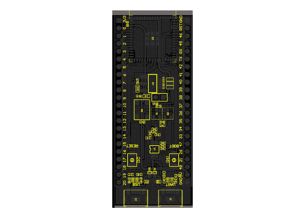 ESP32-S3 通用型WiFi模块测试套件 引脚定义图