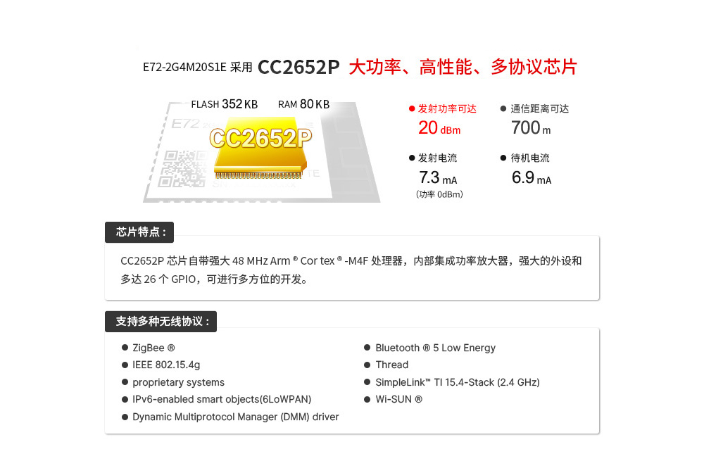 E72-2G4M20S1E无线模块