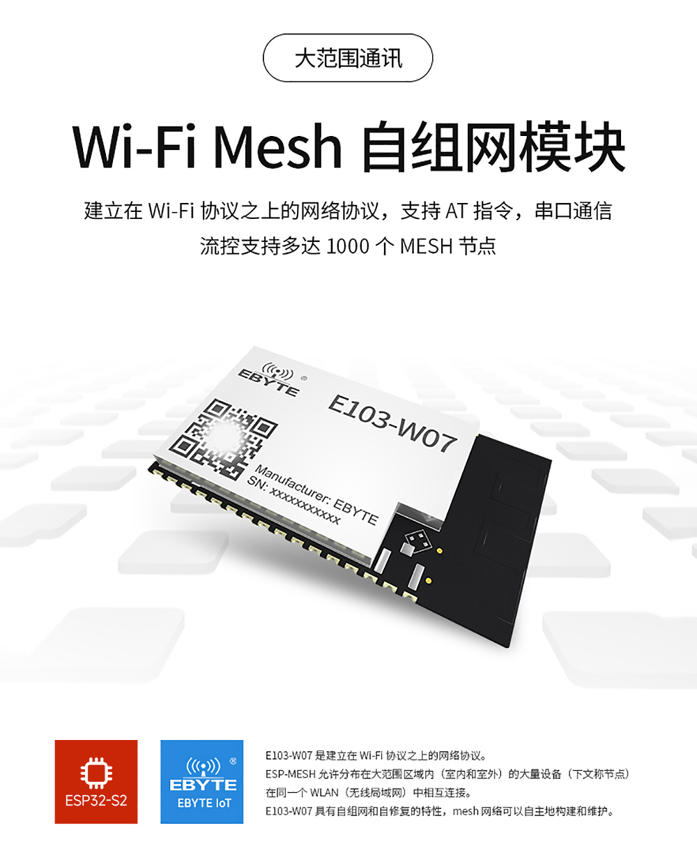 E103-W07 WIFI mesh组网模块