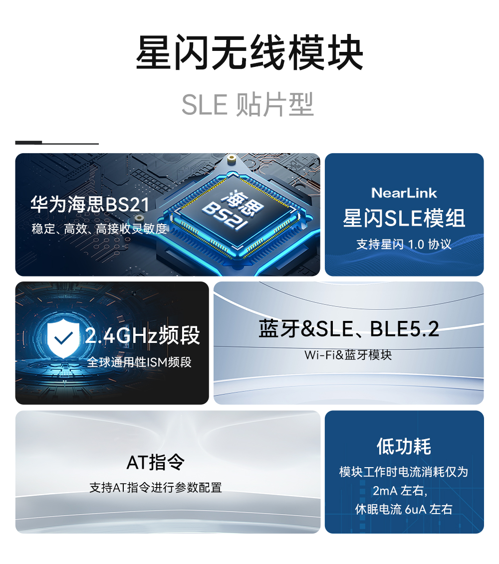 E105-BS21X 高性能串口转SLE1.0协议星闪模块 (2)